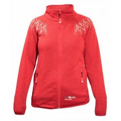 Damski polar Karlslund Reykur. Czerwone bluzy z polaru KARLSLUND, bez wzorów, z polaru, do jazdy konnej. Za 363.50 zł.