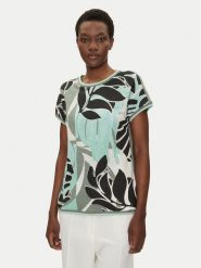 Olsen Bluzka 11105070 Zielony Regular Fit. Zielone bluzki Olsen, bez wzorów, z bawełny, bez kołnierzyka, bez ramiączek. Za 249.99 zł.