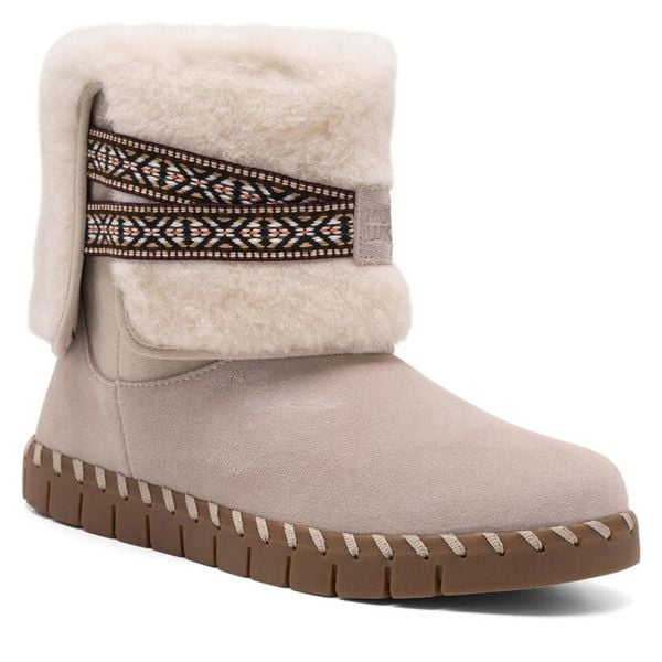 Śniegowce MUK LUKS. Brązowe śniegowce MUK LUKS, bez wzorów, bez zapięcia. Za 119.99 zł.