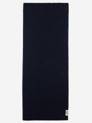 Ecoalf Wełniany szal w kolorze granatowym - 180 x 40 cm rozmiar: onesize. Niebieskie szaliki i kominy Ecoalf, bez wzorów, ze skóry. Za 154.07 zł.
