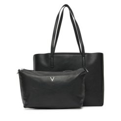Torebka Valentino. Czarne shopper bag Valentino, bez wzorów, bez dodatków. Za 389.99 zł.