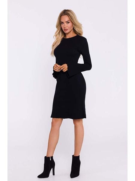 Made of emotion Sukienka w kolorze czarnym rozmiar: L/XL. Czarne sukienki Made Of Emotion, l, bez wzorów, bez kołnierzyka, bez ramiączek, mini. Za 127.99 zł.