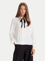 Morgan Koszula 252-CLOTER Biały Regular Fit. Białe koszule Morgan, bez wzorów, z syntetyku, bez kołnierzyka, bez ramiączek. Za 299.99 zł.