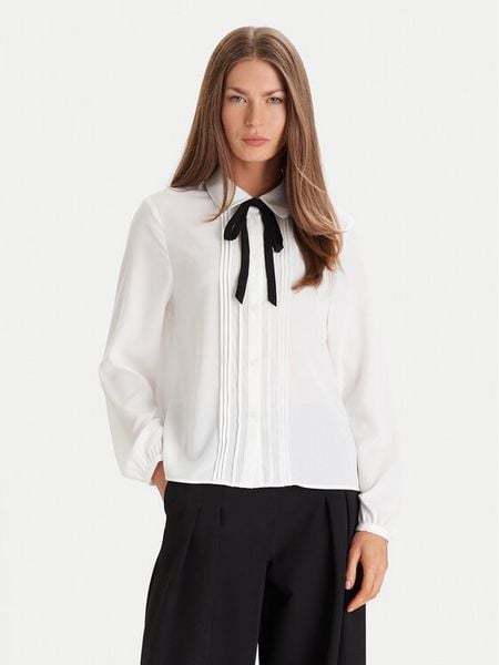 Morgan Koszula 252-CLOTER Biały Regular Fit. Białe koszule Morgan, bez wzorów, z syntetyku, bez kołnierzyka, bez ramiączek. Za 239.99 zł.