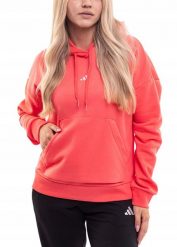 Damska bluza adidas Essentials Small Logo Feel Cozy Hoodie koralowa. Pomarańczowe bluzy adidas, xs, bez wzorów, z bawełny, z kapturem. Za 242.75 zł.