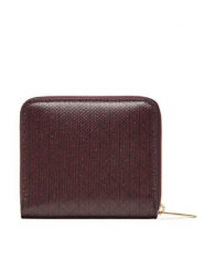 Calvin Klein Portfel Emblem Aop Square Zip Around LV04F1089G Bordowy. Czerwone portfele Calvin Klein, bez wzorów, ze skóry. Za 189.99 zł.
