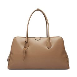 Torebka Calvin Klein. Brązowe torebki klasyczne Calvin Klein, bez wzorów, klasyczne, bez dodatków. Za 799.99 zł.