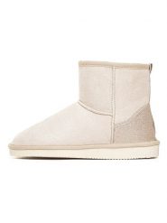 ISLAND BOOT Botki zimowe "Caspian" w kolorze kremowym rozmiar: 37. Brązowe botki Island Boot, bez wzorów, z materiału, bez obcasa, bez zapięcia. Za 146.85 zł.