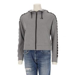 Second life - Kurtka z kapturem z pełnym zamkiem dla kobiet - Jak nowy. Szare kurtki The North Face, bez wzorów, z kapturem. Za 148.01 zł.