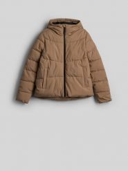 4F Kurtka z wypełnieniem syntetycznym damska - brązowa XXL. Brązowe kurtki 4f, na zimę, s, bez wzorów, z syntetyku, klasyczne, bez kaptura. Za 399.99 zł.