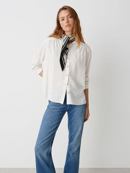 OPUS Bluzka w kolorze białym rozmiar: 42. Białe bluzki Opus, bez wzorów, bez kołnierzyka, bez ramiączek. Za 130.99 zł.