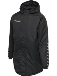 Parka dla dzieci Hummel hmlAUTHENTIC Bench. Niebieskie płaszcze Hummel, bez wzorów, z materiału, klasyczne, z kapturem. Za 247.00 zł.