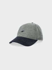 4F Czapka z daszkiem sztruksowa strapback uniseks - multikolor S/M. Czapki z daszkiem 4f, na lato, bez wzorów, ze sztruksu, sportowe. W wyprzedaży za 39.99 zł.