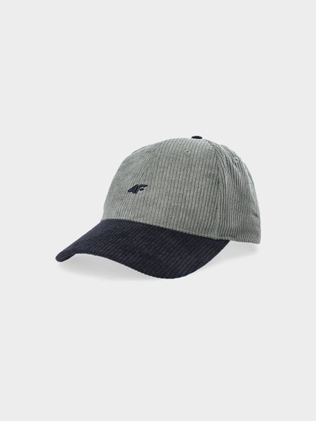 4F Czapka z daszkiem sztruksowa strapback uniseks - multikolor S/M. Czapki z daszkiem 4f, na lato, bez wzorów, ze sztruksu, sportowe. W wyprzedaży za 39.99 zł.