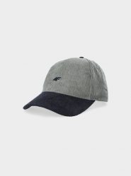 4F Czapka z daszkiem sztruksowa strapback uniseks - multikolor L/XL. Czapki z daszkiem 4f, na lato, bez wzorów, ze sztruksu, sportowe. W wyprzedaży za 39.99 zł.