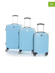 Geographical Norway 3-częściowy zestaw "Sourcing" w kolorze błękitnym rozmiar: onesize. Niebieskie walizki Geographical Norway. Za 347.99 zł.