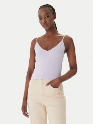 Guess Top O6GR01 Z5302 Fioletowy Regular Fit. Fioletowe topy Guess, s, z aplikacjami, z wiskozy, bez kołnierzyka, bez ramiączek. Za 219.99 zł.