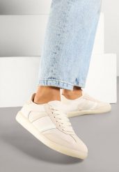 Beżowe Sneakersy Sportowe przed Kostkę z Ozdobnymi Paskami Zonevia. Brązowe buty sportowe lifestyle Renee, bez wzorów, sportowe, przed kostkę, bez zapięcia. W wyprzedaży za 63.99 zł.