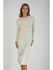 Monki Sukienka w kolorze jasnozielonym rozmiar: S. Zielone sukienki Monki, na co dzień, s, bez wzorów, z bawełny, bez kołnierzyka, bez ramiączek, midi, proste. Za 48.39 zł.