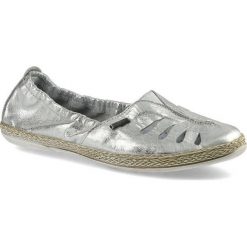 Srebrne Espadryle Lemar Damskie Skórzane Obuwie. Szare espadryle Lemar, bez wzorów, ze skóry, bez obcasa, na płaskiej podeszwie. Za 159.00 zł.