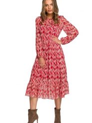 Stylove Sukienka w kolorze różowym ze wzorem rozmiar: S. Czerwone sukienki Stylove, s, bez wzorów, bez kołnierzyka, bez ramiączek, maxi. Za 137.10 zł.