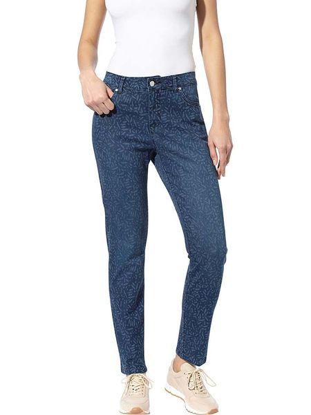 Heine Dżinsy - Slim fit - w kolorze niebieskim rozmiar: 44. Niebieskie jeansy Heine, bez wzorów, klasyczne. Za 131.74 zł.