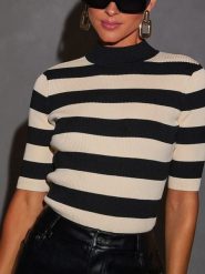 LA Angels Sweter w kolorze czarno-kremowym rozmiar: S. Brązowe swetry LA Angels, s, bez wzorów, bez ramiączek. Za 113.99 zł.