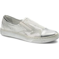 Srebrne Tenisówki Avanti Wygodne Skórzane Buty. Szare trampki Avanti, bez wzorów, ze skóry, biznesowe, bez zapięcia. Za 209.00 zł.