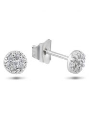 DIA DIAMONDS Srebrne kolczyki-wkrętki z diamentami rozmiar: onesize. Szare kolczyki DIA DIAMONDS, z diamentem, srebrne. Za 197.17 zł.