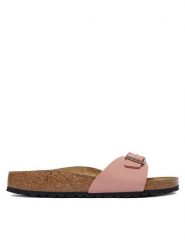Birkenstock Klapki Madrid 1032765 Różowy. Czerwone klapki Birkenstock, bez wzorów, z syntetyku, bez obcasa, bez zapięcia. Za 399.99 zł.