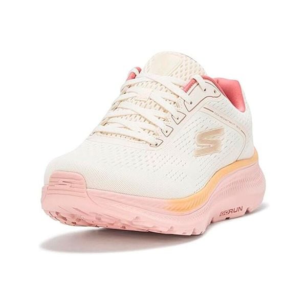 Buty damskie SKECHERS Go Run Consistent 2.0 Mile Marker natural. Białe buty do biegania Skechers, bez wzorów, bez zapięcia, do biegania. Za 325.30 zł.