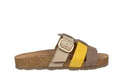 Klapki Yokono Jerba-137 Nobuck Multi Citron, Wielokolorowy, Skóra naturalna - 37. Żółte klapki Yokono, bez wzorów, z materiału, eleganckie, bez obcasa, na płaskiej podeszwie, bez zapięcia. W wyprzedaży za 152.10 zł.