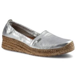 Srebrne Espadryle Lemar Damskie Stylowe Obuwie. Szare espadryle Lemar, bez wzorów, ze skóry, biznesowe, bez obcasa. Za 185.00 zł.