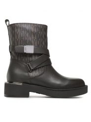 DKNY Botki Taeta K2312709 Brązowy. Brązowe botki DKNY, bez wzorów, ze skóry, bez obcasa, na płaskiej podeszwie, bez zapięcia. Za 1,369.00 zł.