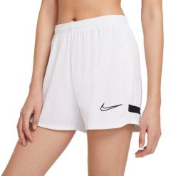Damskie Spodenki Dri FIT Academy Shorts. Białe szorty Nike, bez wzorów, sportowe. Za 74.99 zł.