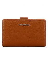 COCCINELLE Skórzany portfel w kolorze jasnobrązowym - 13 x 9 cm rozmiar: onesize. Brązowe portfele Coccinelle, bez wzorów, z materiału. Za 328.85 zł.