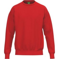 Bluza 565 unisex czerwona - bawełniana, 280 g/m². Czerwone bluzy 55PROTEC, m, bez wzorów, z bawełny, bez kaptura. Za 167.03 zł.
