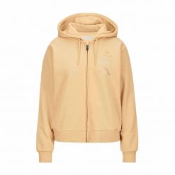 Bluza z kapturem Unisex Kappa Kaimi Beżowy. Brązowe bluzy Kappa, bez wzorów, casualowe, bez ramiączek, z kapturem. W wyprzedaży za 173.40 zł.