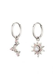 Elli Kreolski Damski Zegarek Cyrkonie Szlif Diamentowy Biały 925 Sterling Silver Astro Kolczyki 1 ct. Białe kolczyki Elli, z cyrkonią, srebrne. Za 293.99 zł.