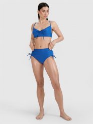4F Dół od bikini damski - niebieski XS. Niebieskie bikini 4f, bez wzorów, z elastanu, klasyczne. W wyprzedaży za 59.99 zł.