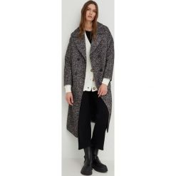 Answear Lab płaszcz wełniany kolor szary przejściowy dwurzędowy. Szare płaszcze Answear Lab, l, bez wzorów, z wełny, klasyczne, bez kaptura. Za 479.99 zł.