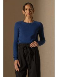 Perfect Cashmere Kaszmirowy sweter w kolorze niebieskim rozmiar: S. Niebieskie swetry Perfect Cashmere, s, bez wzorów, z kaszmiru, bez ramiączek. Za 347.99 zł.