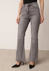 Szare Jeansy Dzwony z Regularnym Stanem z Bawełną i Domieszką Wiskozy Peigenia. Szare jeansy Born2be, l, bez wzorów, z bawełny, biznesowe. Za 139.99 zł.