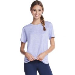 Koszulka Skechers GODRI SWIFT TEE, Kobiety. Niebieskie t-shirty sportowe Skechers, bez wzorów, z poliesteru, bez ramiączek. Za 190.00 zł.