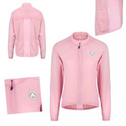 Kurtka rowerowa damska ATTABO Cahayo Jacket Windproof. Czerwone kurtki do biegania ATTABO, xl, bez wzorów, bez kaptura, trekkingowe. Za 109.99 zł.