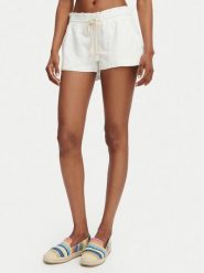 Roxy Szorty materiałowe Oceanside ARJNS03007 Biały Regular Fit. Białe szorty Roxy, bez wzorów, ze lnu. Za 137.99 zł.