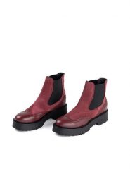 Anna Morellini Skórzane sztyblety "Doniciana" w kolorze czerwonym rozmiar: 41. Czerwone buty sportowe lifestyle Anna Morellini, bez wzorów, sportowe, bez zapięcia. Za 381.24 zł.