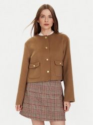 Tommy Hilfiger Kurtka przejściowa WW0WW47446 Beżowy Regular Fit. Brązowe kurtki Tommy Hilfiger, bez wzorów, z syntetyku, bez kaptura. Za 1,079.00 zł.