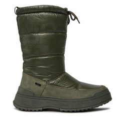 Śniegowce Caprice. Brązowe śniegowce Caprice, bez wzorów, bez zapięcia. Za 499.99 zł.