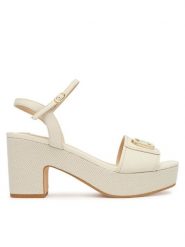 Liu Jo Sandały Harper 04 SA6119 P0102 Écru. Sandały Liu Jo, bez wzorów, ze skóry, bez obcasa, na słupku, bez zapięcia. Za 559.99 zł.